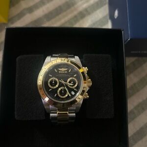 Invicta Two-Tone Gold and Black Watch